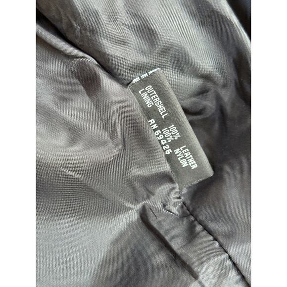 WILSONS Men's Large Leather Vest Button Up Moto Biker Style - Picture 11 of 12